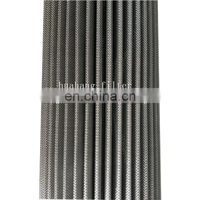 304 Stainless Steel Wire Mesh Pleated Metal Filter Element with Threaded interface