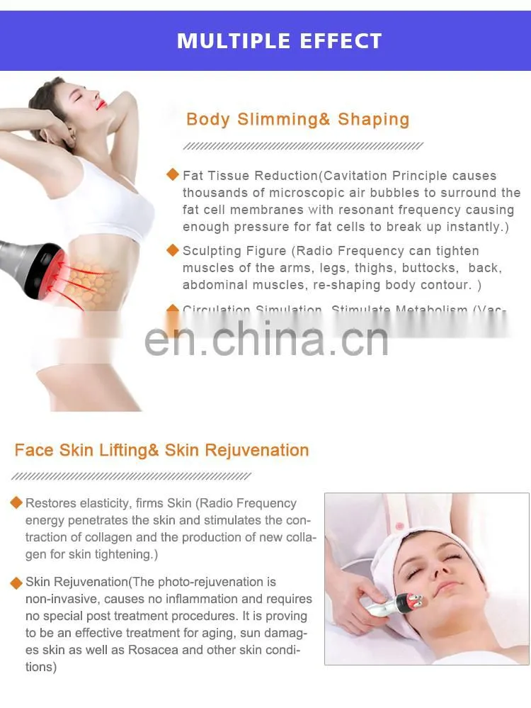 Wholesale Portable 5 in 1 40khz vacuum cavitation and rf lifting slimming machine