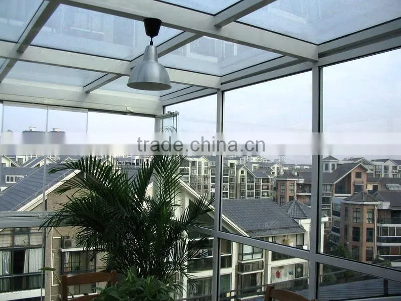 aluminium terrace glass sunroom modern style for house