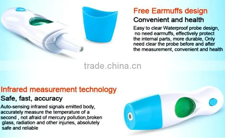 Non Mercury Wireless Intelligent Featured Multi Thermometer Braun Ear Forehead Object Food Temperature Indicator Digital Scanner