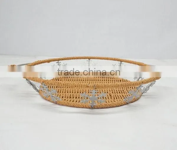 christmas paper string basket weave