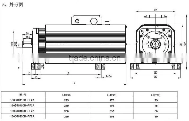 Servo motor Fan Motor 12v dc motor Electric motor 1000-3800 W 180 Series AC SERVO MOTOR