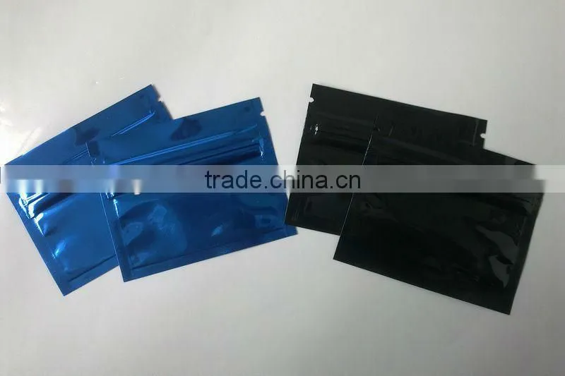 Custom design aluminum foil zipper packaging bag/pure color bag