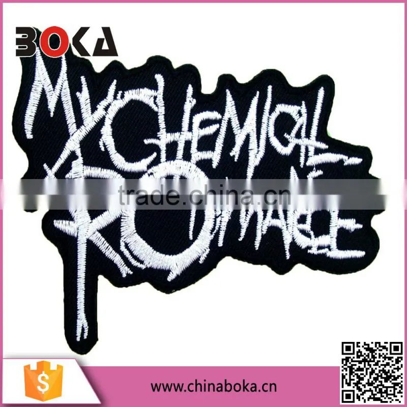BOKA embroidery white letters patches factory direct sell applique
