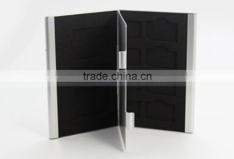 Aluminium Alloy EVA Sponge Memory Card Storage Box Protecter Case 2x for SD card, 2x TF Card, 4x SIM Card 4x Micro SIM Card