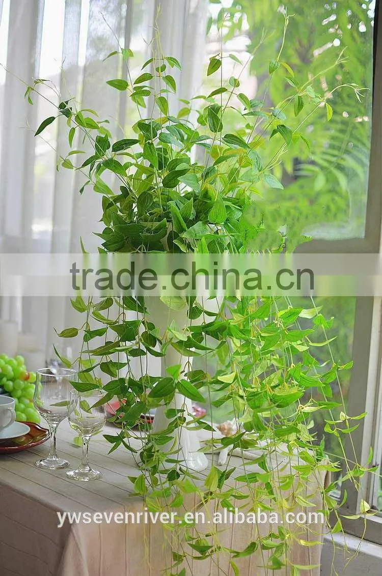 4 small bifurcation, fern leaf simulation leaves cane Simulation of green plants Simulation flower vines Fake flowers adornment