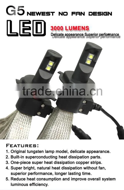 Strong waterproof ip65 9005 led light car G5 with best chips xml2 led headlamp