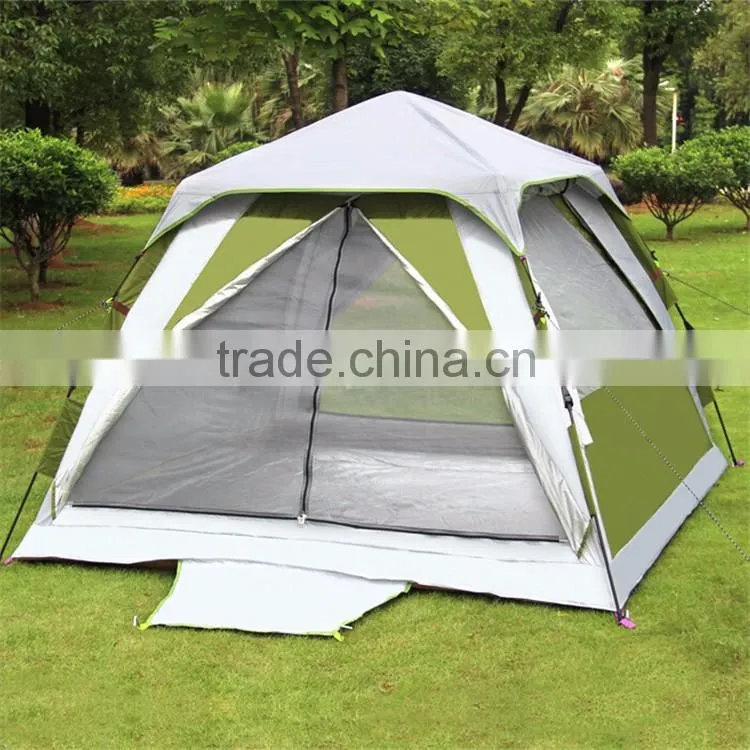 Outdoor Travel Essentials Double Layer 3 4 Person Tent Green Beach Fishing Cheap Camping Tent