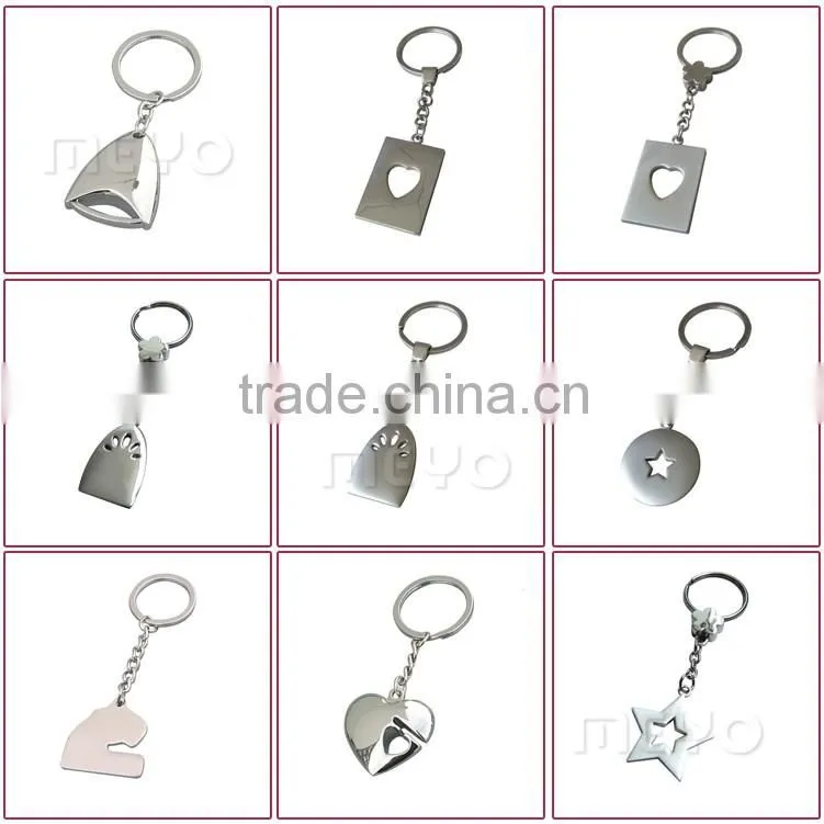 Novelty lovely Cupid double heart metal key chain for holiday gift
