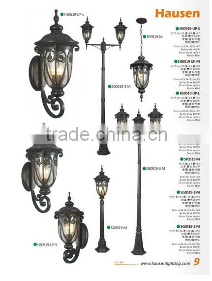western classic villa outdoor garden wall lamp.