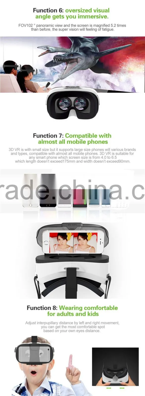 Hot selling Mobile theater video glasses VR Box