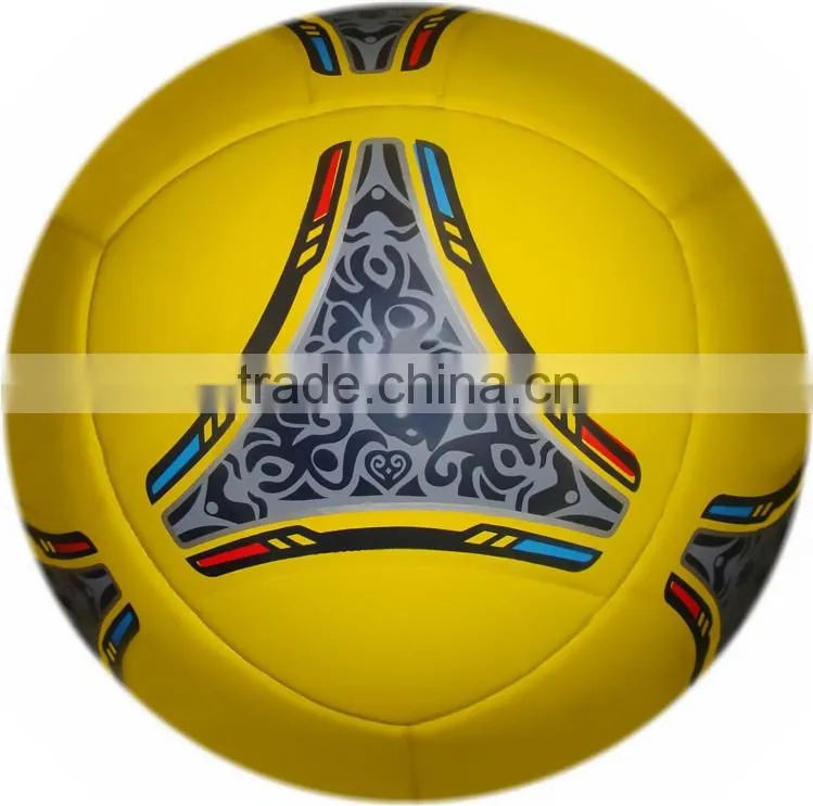 China wholesale Customized PVC Stitched Matte+Metalic Soccer ball/ Football