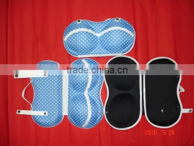 Polka dot EVA bra bag/case/box to travel for lady
