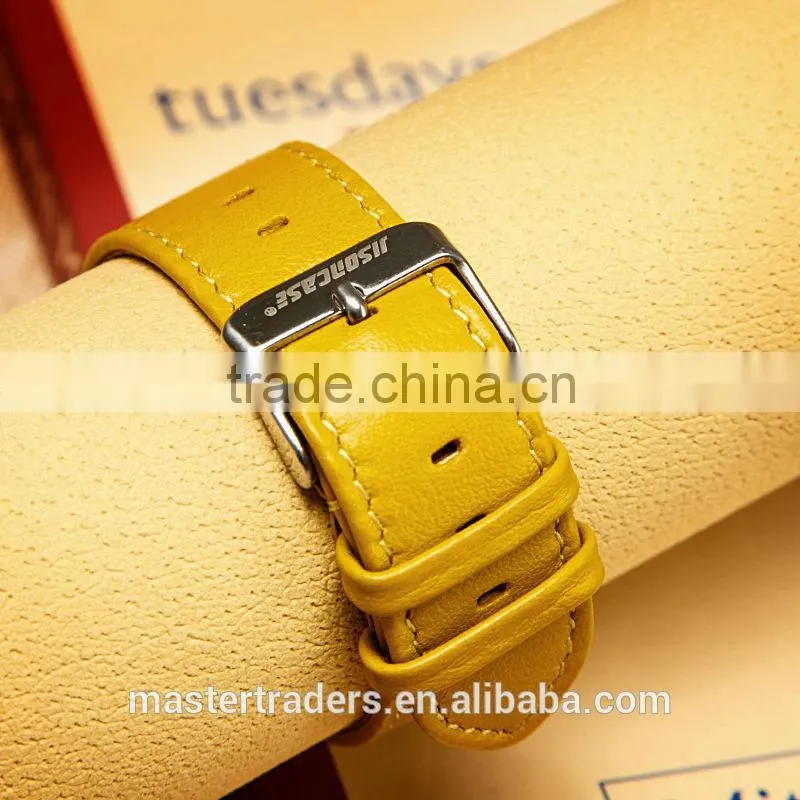 Original Jisoncase Genuine Leather Watch Band 38MM Buckle Watch Strap For Apple Watch MT-3409