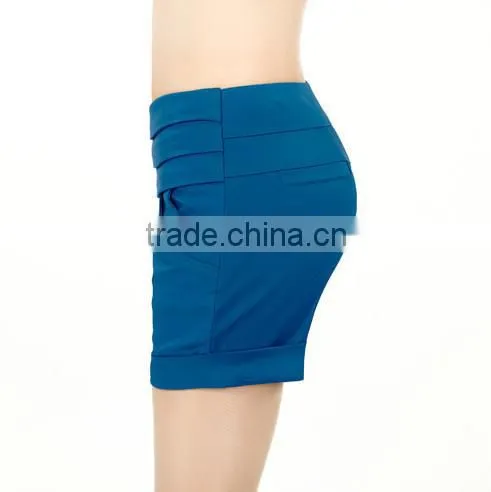 Pure Blue high waisted shorts women