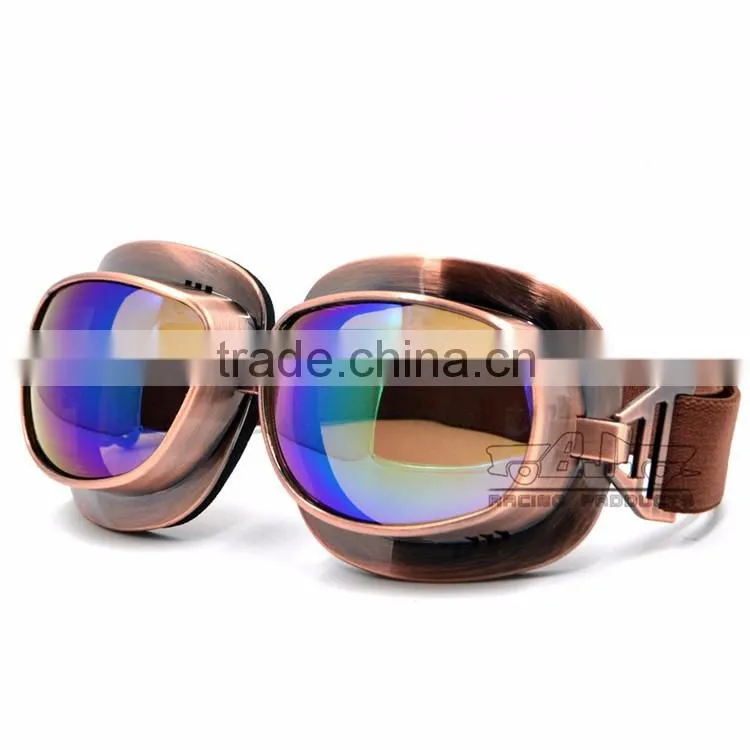 BJ-GT-013 Frame Copper Frame racing UV Lens goggles racing goggles glasses motorcycle googles for Harley