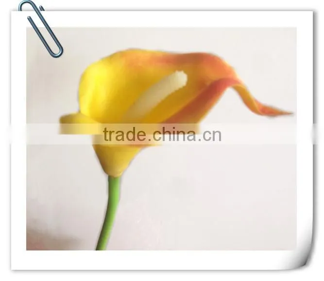 Made hand decoration indoor and outdoor pink real touch callas