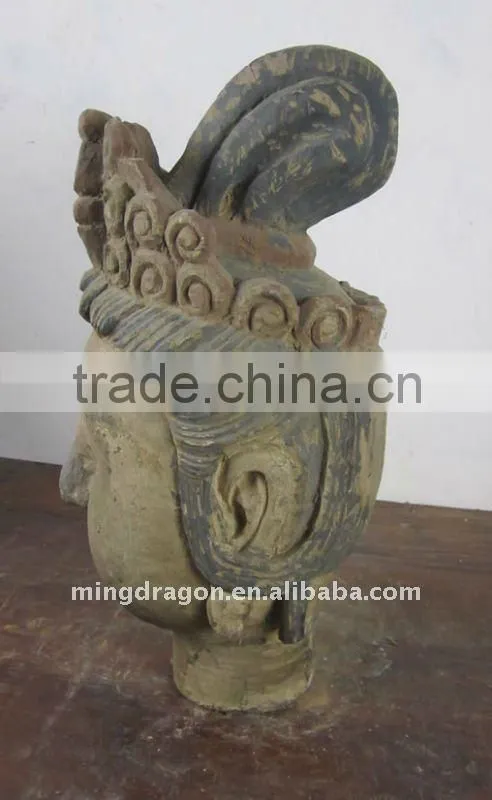 Chinese Antique Hand Carved Buddha Head Sculpture