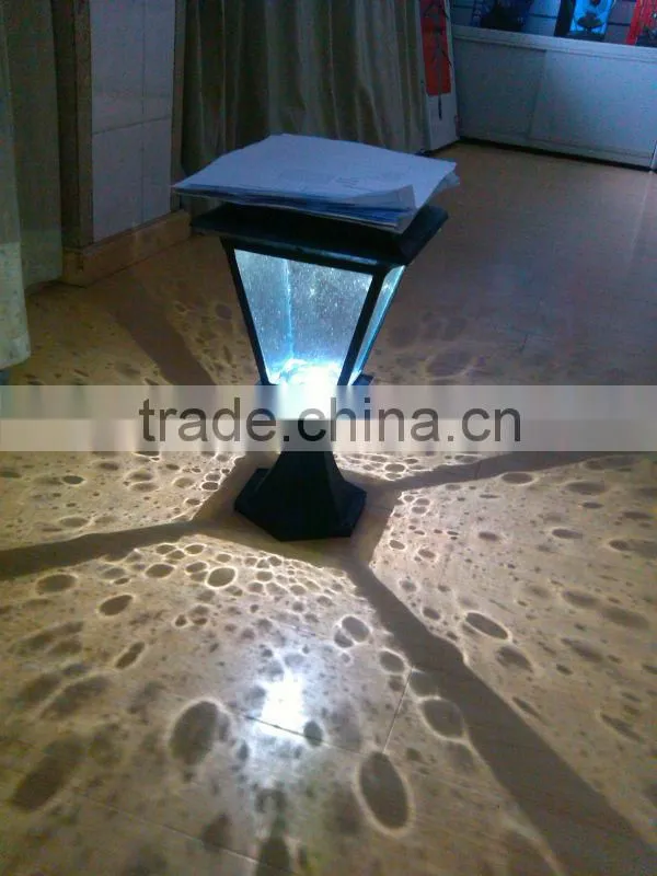 300 Lumen Post Mount Outdoor Black Solar LED Post Lamp