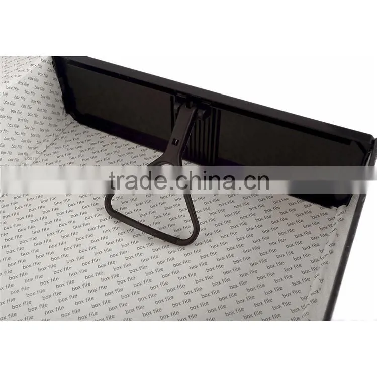 Alibaba Manufacturing Overlay Multi-function Box File Size A4 FC Simple Black Plastic File Box