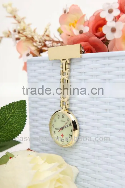 Golden Pocket Wacth for Nurse watch