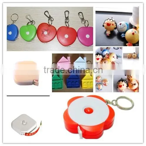 Colorful mini tape measure with keychain