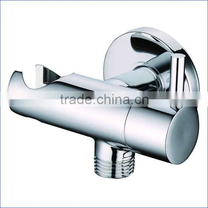 Brass Shower Tap with Holder, Chrome Finsih and Wall Mounted