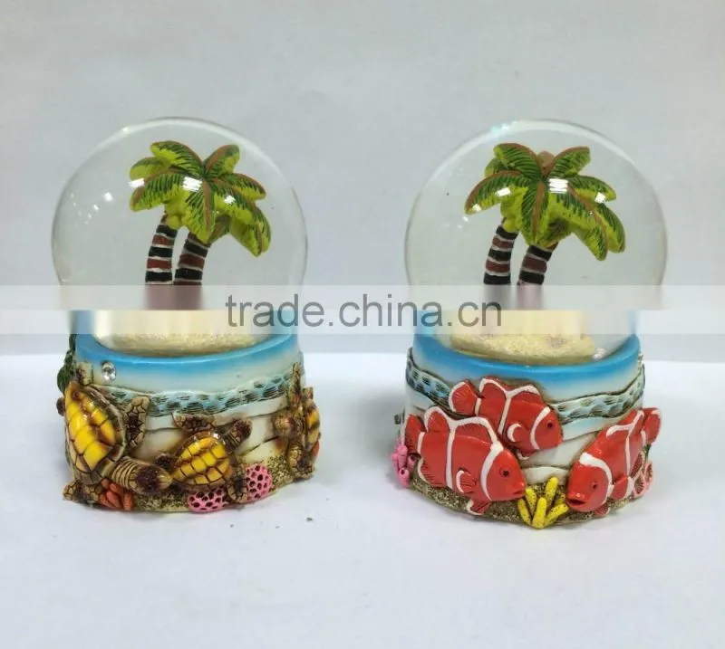 polyresin dolphin snow globe item