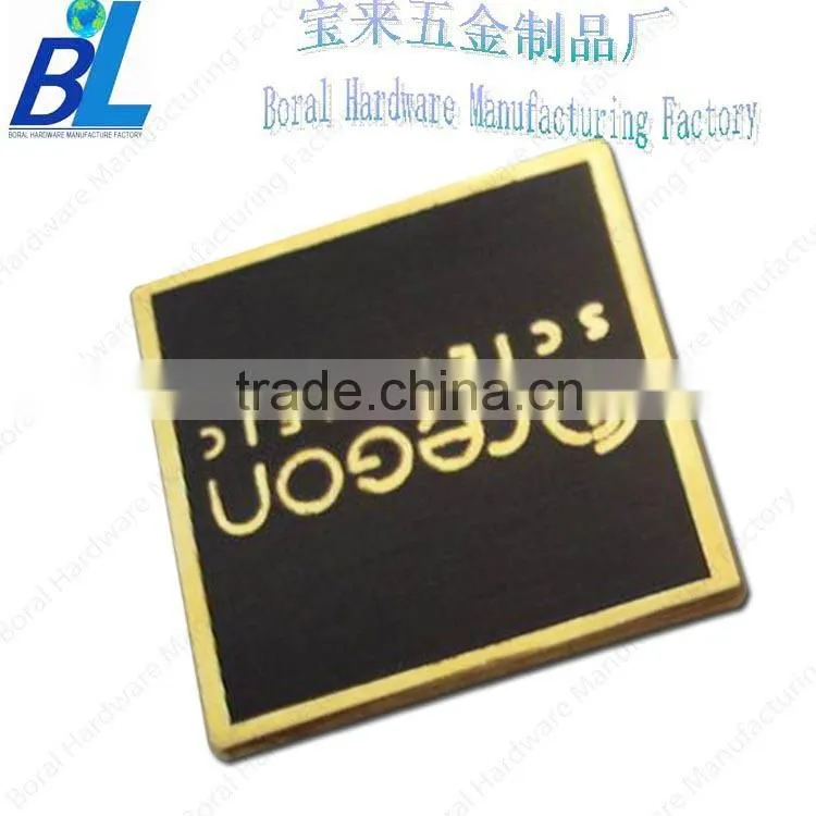 Customized mtal golden science self adhesive metal nameplates