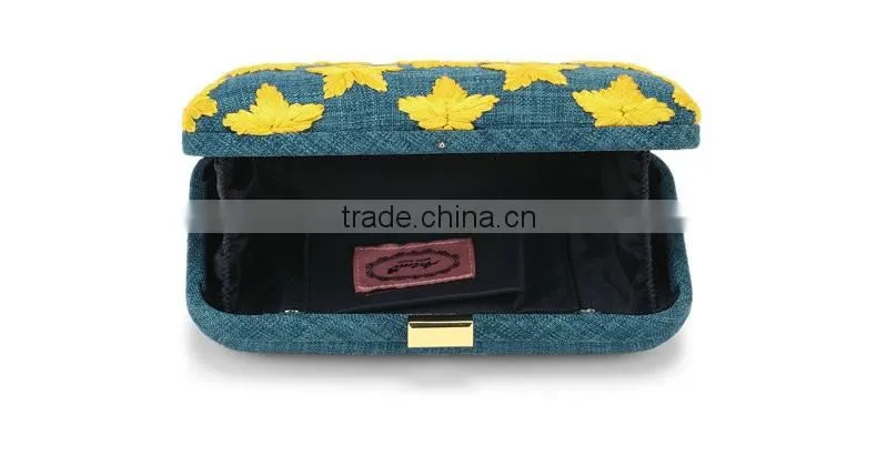 Factory price Fashion Design Canvas evening clutch bags for ladies