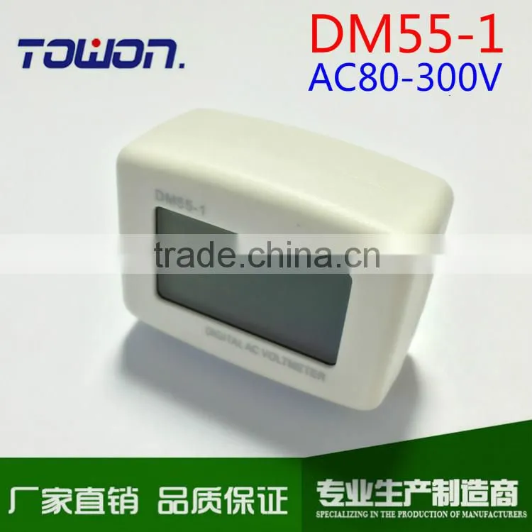 LCD AC Digital Voltage meter Voltmeter 80-300V Switch US Flat Plug Volt Power Monitor AC Panle Meter blue backlight