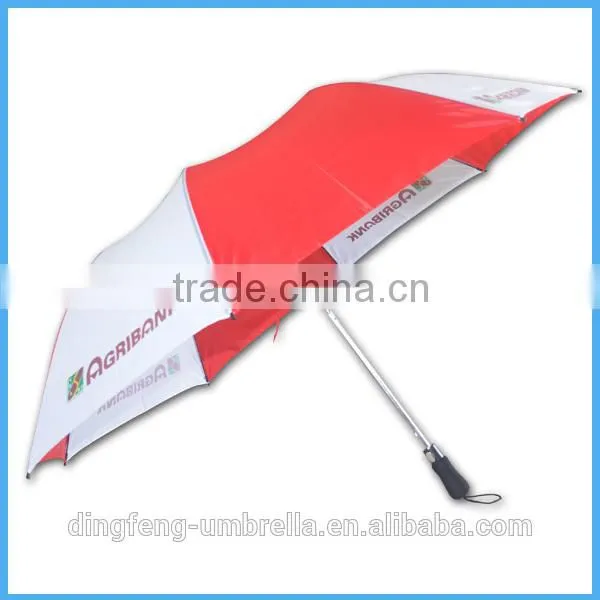 Advertising automatic 2 folding golf umbrella / 2 folding umbrella / umbrella folding
