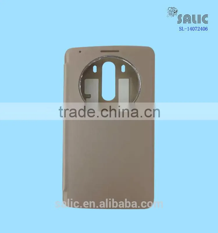 PU leather mobile flip cover for LG G3