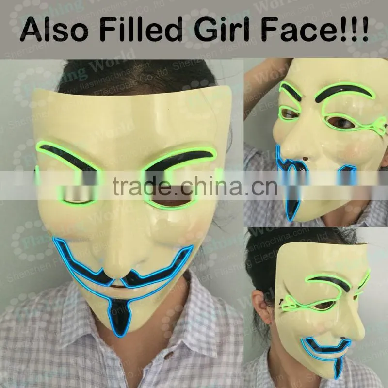 hot sell led flashing mask el party face mask for all