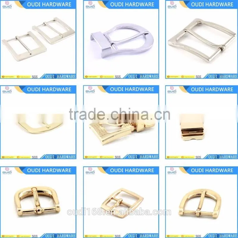 Simple style single pin shiny plating belt accessories for belt buckles