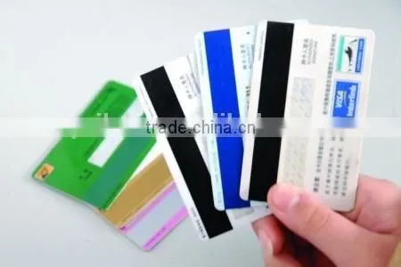 Blank HICO magnetic strip pvc id card 2750oe