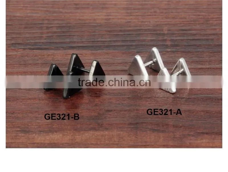 2016 fashion item special triangle shape stainless steel earrings