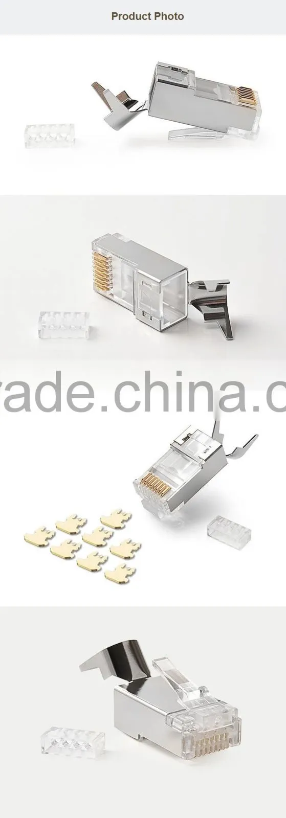 High Quality Cat7 RJ45 Modular Plug For Network Cable Cat7 Aucas Brand Offer Price