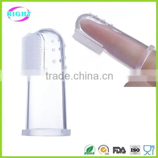 Silicone finger toothbrush for children