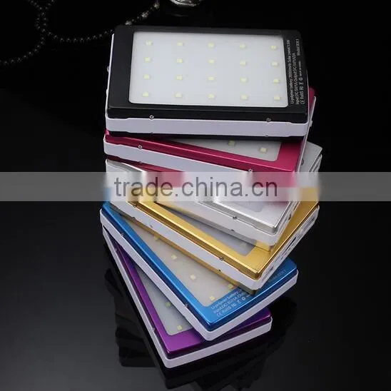 Waterproof solar power bank 6000mah 10000mah 11000mah are available LED flashlight power bank case