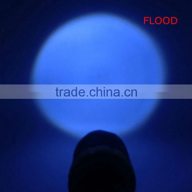 1W powerful led with 3D batteries Zoom adjustable flashlight