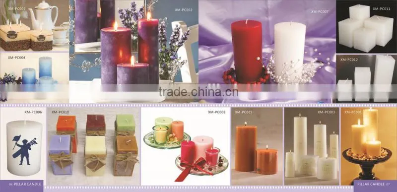 Christmas tree style pillar candle with vanilla scent