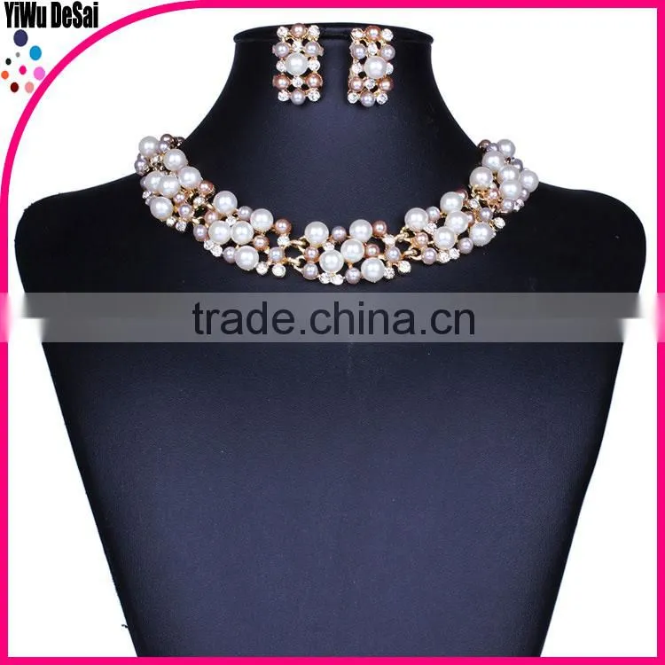 2015 best seller jewelry alloy fashion jewelry beaded necklace