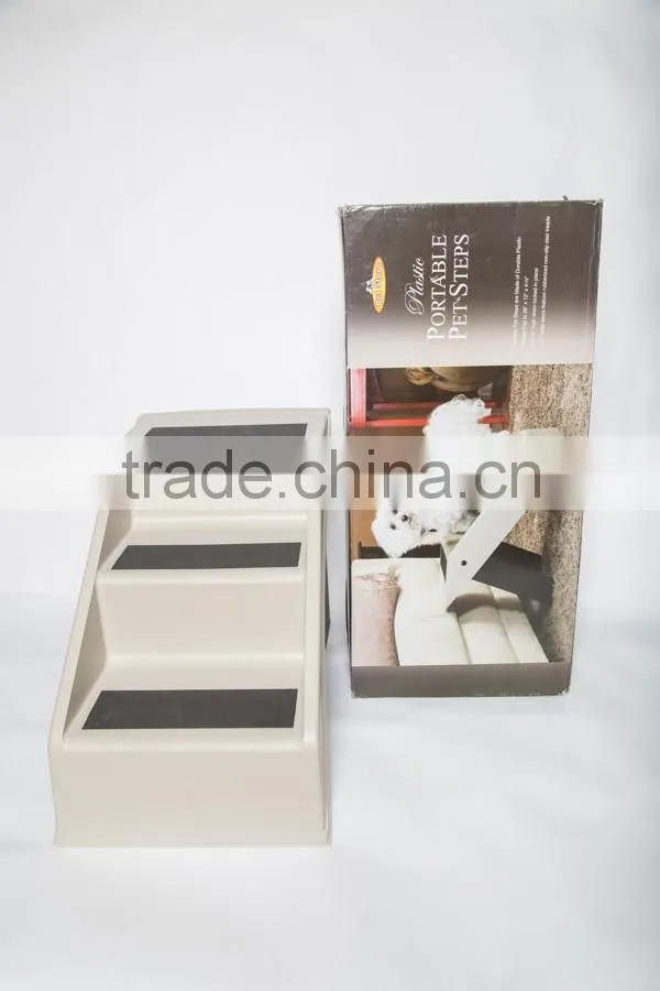 foldable plastic good selling foldable pet stairs/ wide step ladder