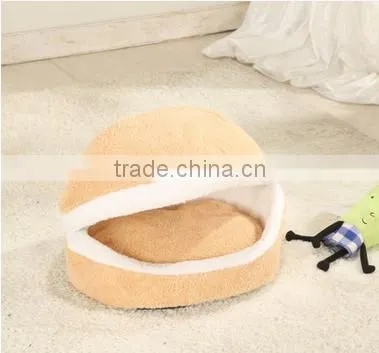 Populer Hamburger Style Shell Nest Windproof Waterproof Removable Pet Cat Bed House Thermal Hiding