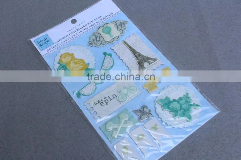 3D cartoon bubble stickers for kids 3d wallpaper stickers custom cartoon 3d bubble foam puffy sticker
