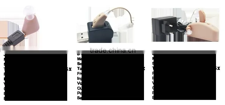 high quality travel portable rechargeable bte hearing aid
