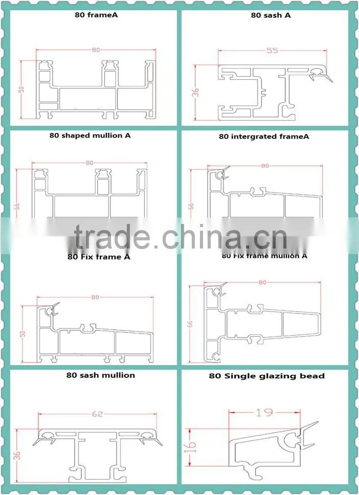 pvc windows sliding windows upvc profile windows