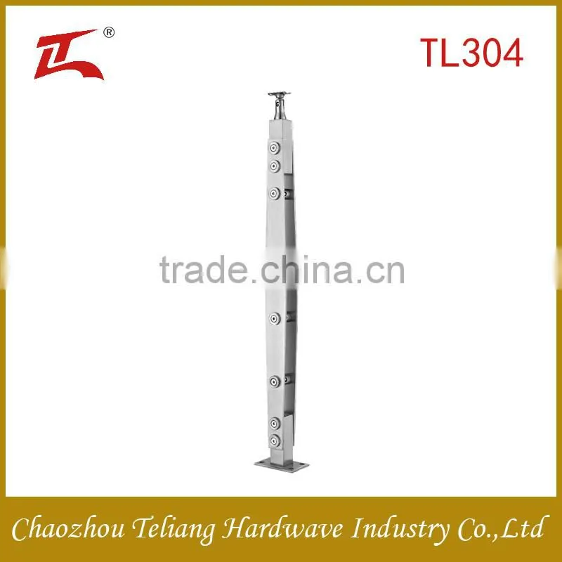 fashionable stainless steel stair railing for outdoor steps
