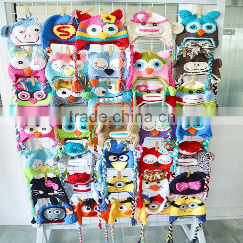 knitting children's winter hats knitted monkey crochet hats for babies